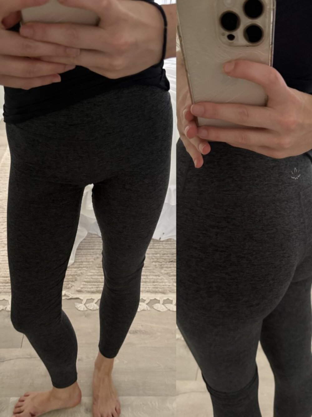 Beyond Yoga Charcoal Heather Spacedye High Rise Leggings